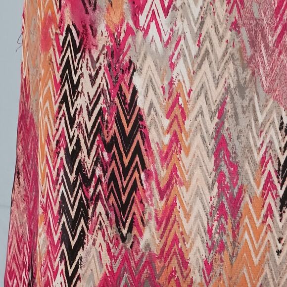 Wrangler Rock 47 Tank Top Women’s Large Black w/ Pink Chevron Overlay Rockabilly - Picture 5 of 8